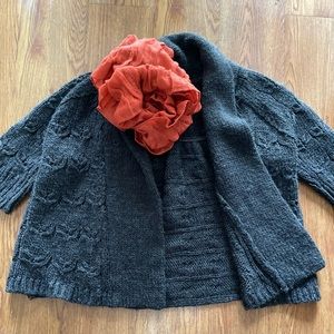 Loft Open front cable knit  cardigan